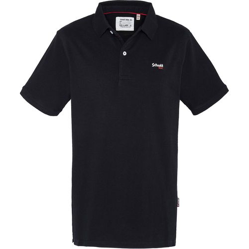 James Cotton Polo Shirt with Embroidered Logo and Short Sleeves - Schott - Modalova