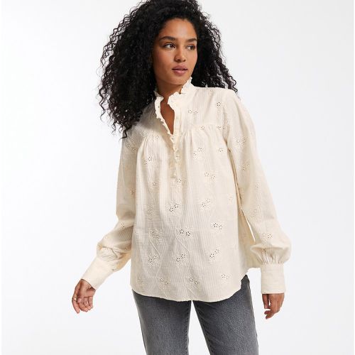 Broderie Anglaise Maternity Blouse in Cotton with Ruffles - LA REDOUTE COLLECTIONS - Modalova