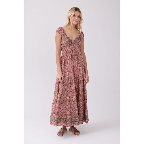 Tableau Printed Maxi Dress with V-Neck - DERHY - Modalova