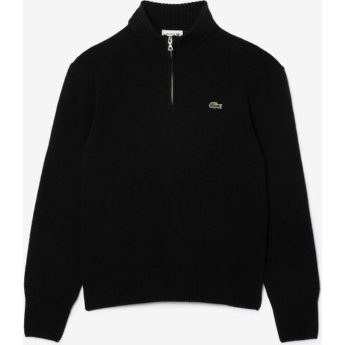 Plain Half Zip Jumper in Carded Wool - Lacoste - Modalova