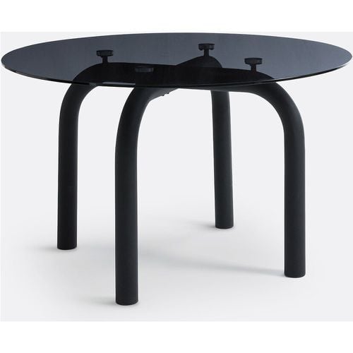 Signatures Polly Smoked Glass and Steel Round Table (Seats 4) - LA REDOUTE INTERIEURS - Modalova