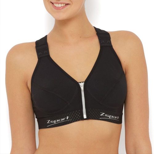 Zbra Silver Sports Bra with Wide Straps and Racer Back - ZSPORT - Modalova