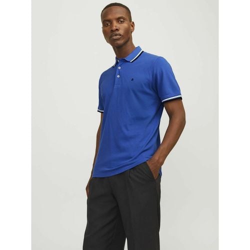 Cotton Pique Polo Shirt with Short Sleeves - jack & jones - Modalova