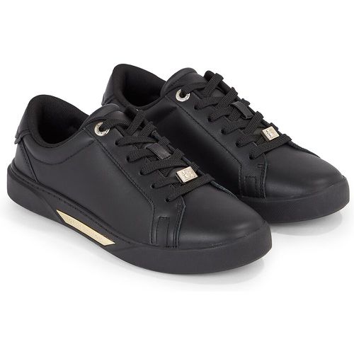 Golden Leather Trainers - Tommy Hilfiger - Modalova