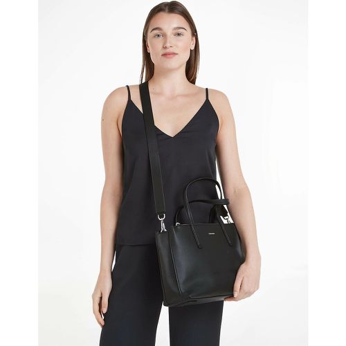 Medium Tote Bag with Top Handles and Shoulder Strap - Calvin Klein - Modalova