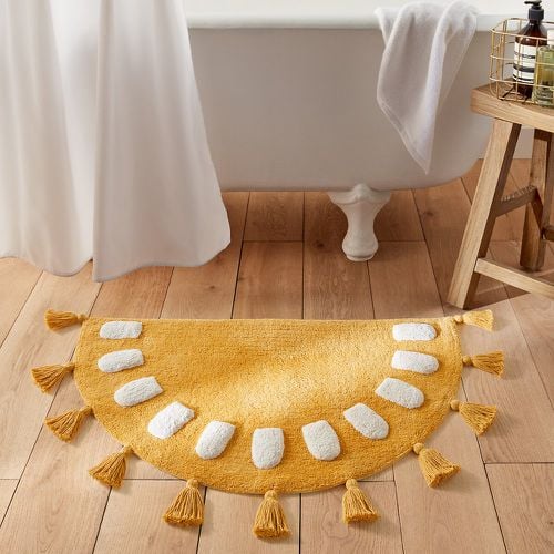 Alessio 100% Recycled Cotton Demilune Tasselled Bath Mat - LA REDOUTE INTERIEURS - Modalova