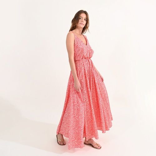 Printed Cotton Maxi Dress with V-Neck - MOLLY BRACKEN - Modalova