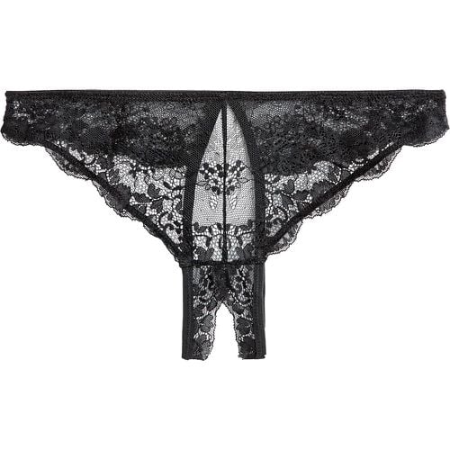 Lace Crotchless Thong - SUITE PRIVEE - Modalova