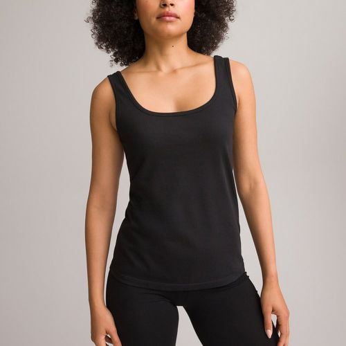 Cotton Blend Vest Top with Scoop Neck - Anne weyburn - Modalova