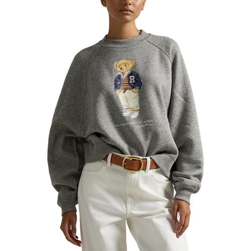 Oversize Polo Bear Sweatshirt in Cotton Mix with Crew Neck - Polo Ralph Lauren - Modalova