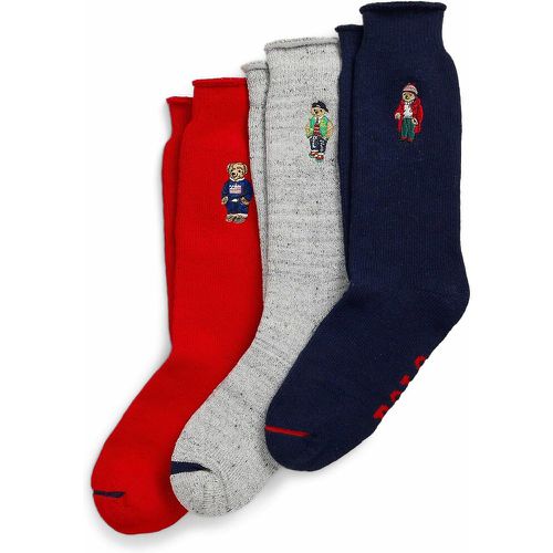 Gift Set of 3 Pairs of Polo Bear Socks in Cotton - Polo Ralph Lauren - Modalova