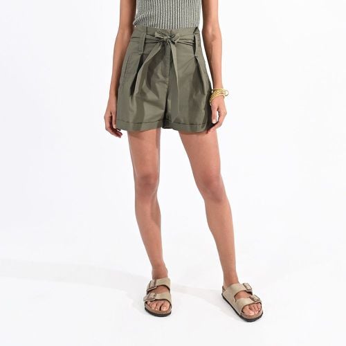 Cotton High Waist Shorts with Bow Detail - MOLLY BRACKEN - Modalova