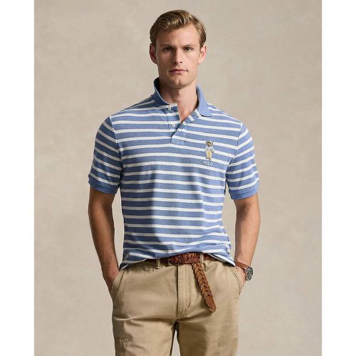 Bear Striped Polo Shirt in Cotton and Slim Fit - Polo Ralph Lauren - Modalova