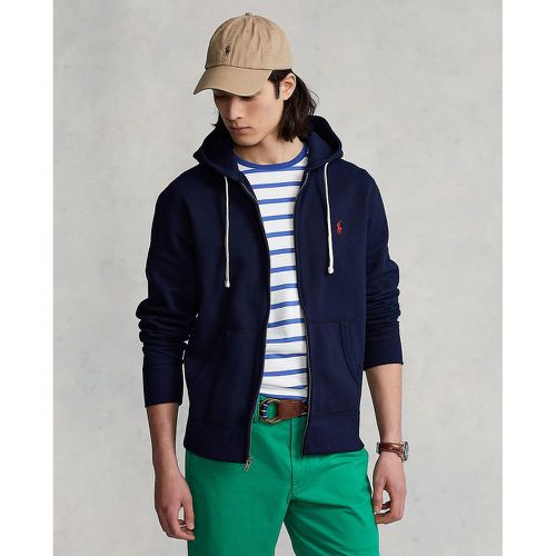 Polo RL Fleece Hoodie in Cotton Mix with Zip Fastening - Polo Ralph Lauren - Modalova