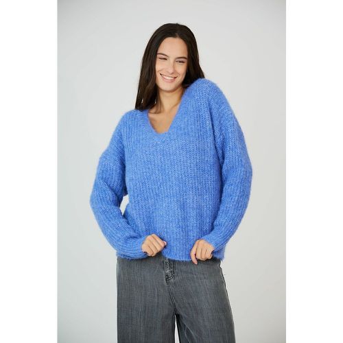 Chunky Knit Jumper with V-Neck - SEE U SOON - Modalova