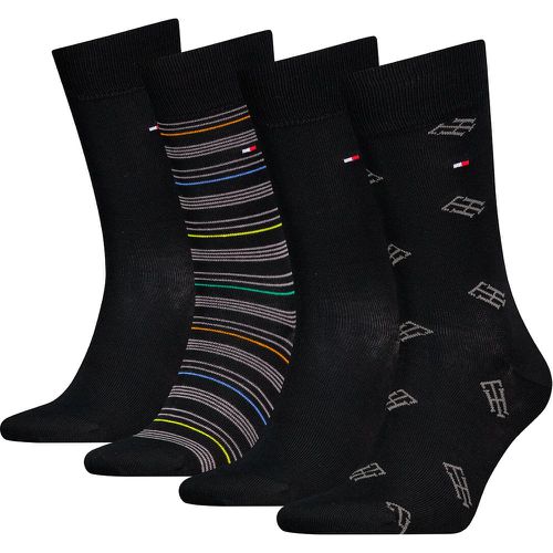 Gift Set of 4 Pairs of Crew Socks in Cotton Mix - Tommy Hilfiger - Modalova