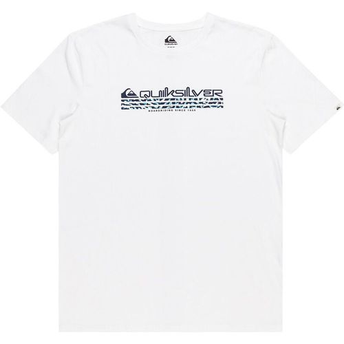 Logo Print Cotton T-Shirt with Short Sleeves - Quiksilver - Modalova