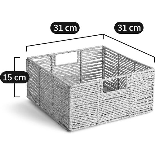Lahjar 31cm Woven Paper Folding Storage Box - LA REDOUTE INTERIEURS - Modalova