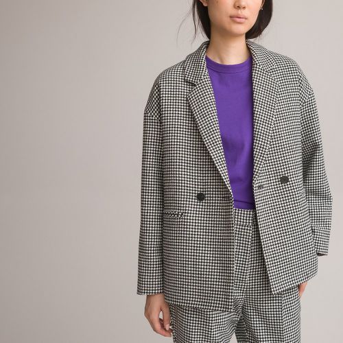 Recycled Oversize Jacket in Houndstooth Check - LA REDOUTE COLLECTIONS - Modalova