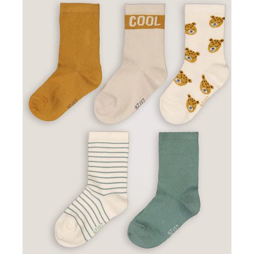 Pack of 5 Pairs of Socks in Cotton Mix - LA REDOUTE COLLECTIONS - Modalova