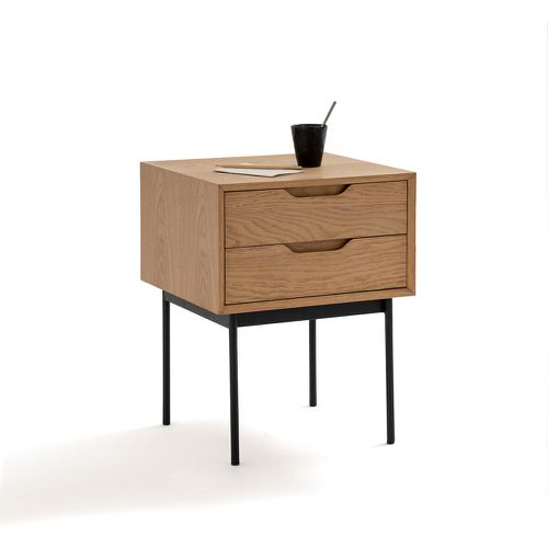 Noyeto 2-Drawer Wood & Metal Bedside Table - LA REDOUTE INTERIEURS - Modalova