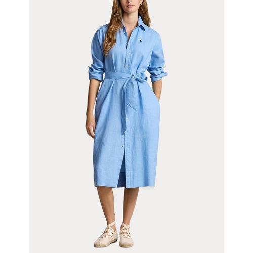 Linen Shirt Dress with Tie-Waist, Knee-Length - Polo Ralph Lauren - Modalova