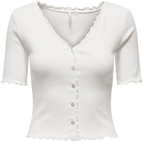 Cotton Buttoned Short T-Shirt - Only Petite - Modalova