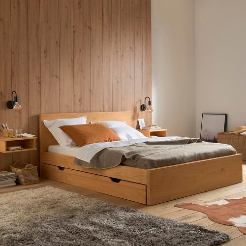 Jalun Brushed Solid Pine Wall-Mounted Bedside Table - LA REDOUTE INTERIEURS - Modalova