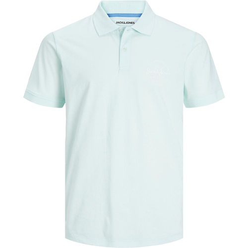 Logo Print Polo Shirt in Cotton Mix with Short Sleeves - jack & jones - Modalova