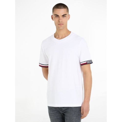 Cotton Mix T-Shirt with Coloured Taping and Crew Neck - Tommy Hilfiger - Modalova