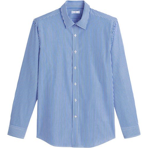 Les Signatures - Striped Cotton Shirt in Slim Fit with Spread Collar - LA REDOUTE COLLECTIONS - Modalova