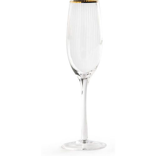 Set of 4 Lurik Ribbed Glass Champagne Flutes - LA REDOUTE INTERIEURS - Modalova