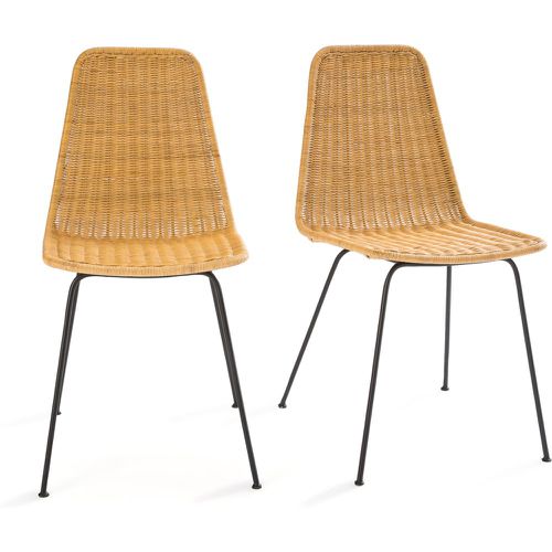 Set of 2 Roson Steel and Woven Rattan Chairs - LA REDOUTE INTERIEURS - Modalova