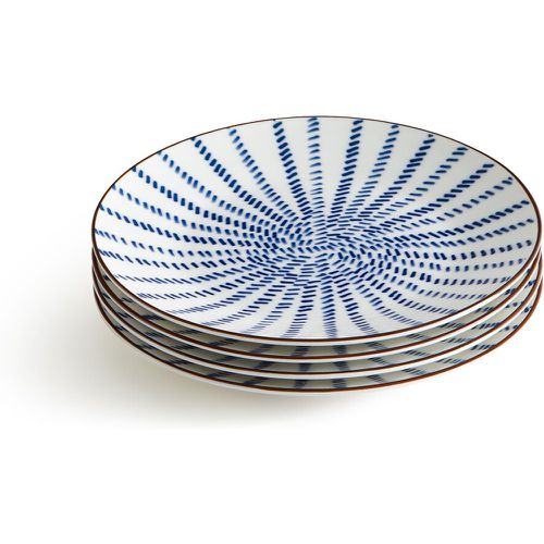 Set of 4 Bowlia Ray Pattern Porcelain Dessert Plates - LA REDOUTE INTERIEURS - Modalova