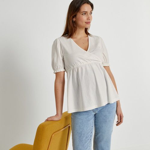 Cotton Jersey Maternity T-Shirt with Embroidery - LA REDOUTE COLLECTIONS - Modalova