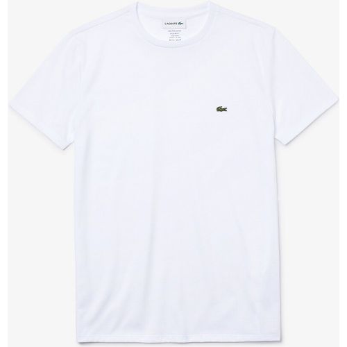 Embroidered Logo T-Shirt in Jersey Cotton with Crew Neck - Lacoste - Modalova