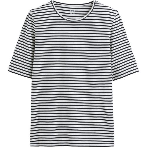 Breton Striped Cotton T-Shirt with Crew Neck - LA REDOUTE COLLECTIONS - Modalova
