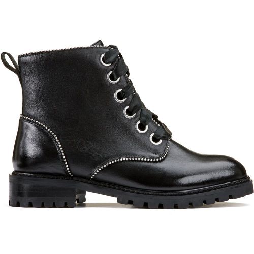 Wide Fit Ankle Boots in Leather with Flat Heel - LA REDOUTE COLLECTIONS PLUS - Modalova