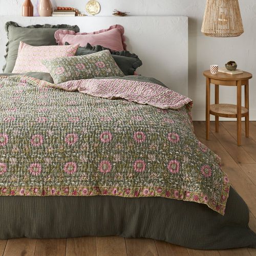 Casaluce Floral Block Print 100% Cotton Cushion Cover - LA REDOUTE INTERIEURS - Modalova