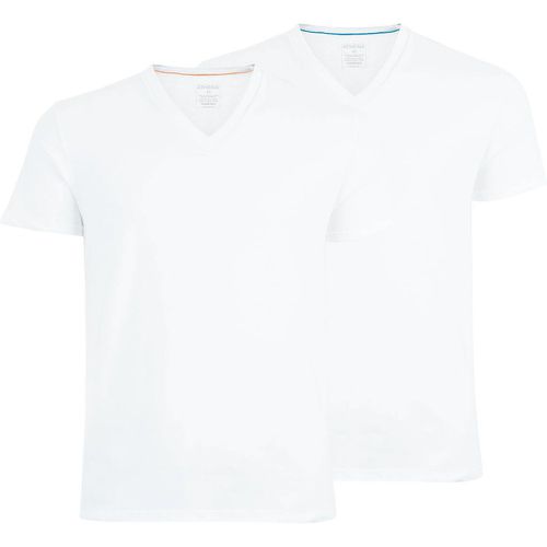 Pack of 2 T-Shirts with V-Neck in Stretch Cotton - Athena - Modalova