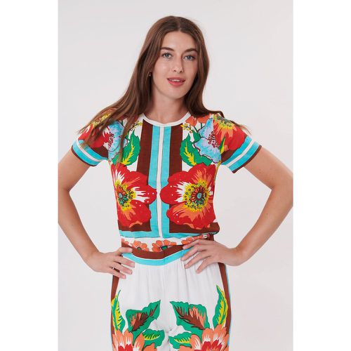 Kimmy Floral Print T-Shirt with Short Sleeves - DERHY - Modalova