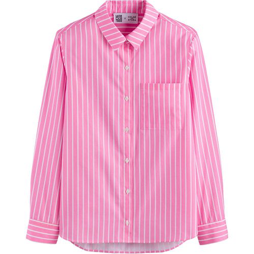Striped Cotton Poplin Shirt with Long Sleeves - CHLOE STORA X LA REDOUTE - Modalova