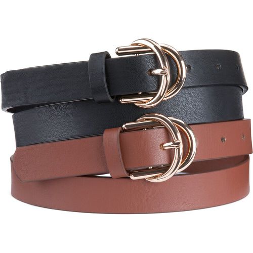 Pack of 2 Belts with Double D-Ring - LA REDOUTE COLLECTIONS - Modalova