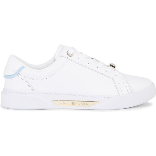 Golden Leather Trainers - Tommy Hilfiger - Modalova