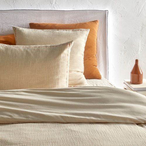 Thesari Linen and Cotton Muslin Two-Sided Pillowcase - LA REDOUTE INTERIEURS - Modalova