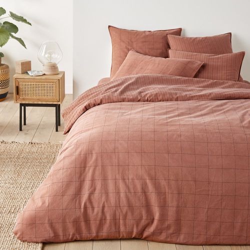 Monille Checked 100% Washed Cotton Fitted Sheet - LA REDOUTE INTERIEURS - Modalova