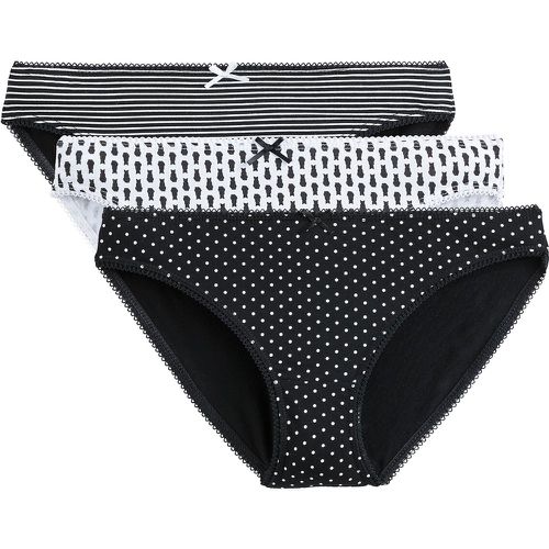 Pack of 3 Knickers in Graphic Print Cotton - LA REDOUTE COLLECTIONS - Modalova