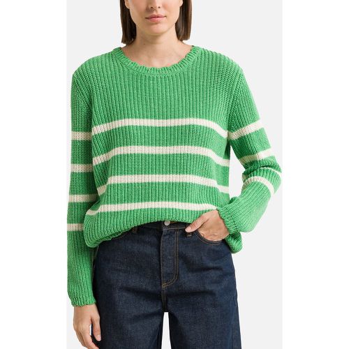 Striped Crew Neck Jumper in Recycled Cotton Mix - Only - Modalova