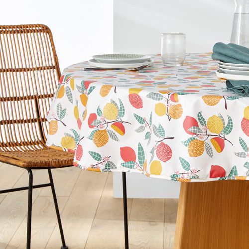 Citron Fruity Cotton Oilcloth Round Tablecloth - LA REDOUTE INTERIEURS - Modalova