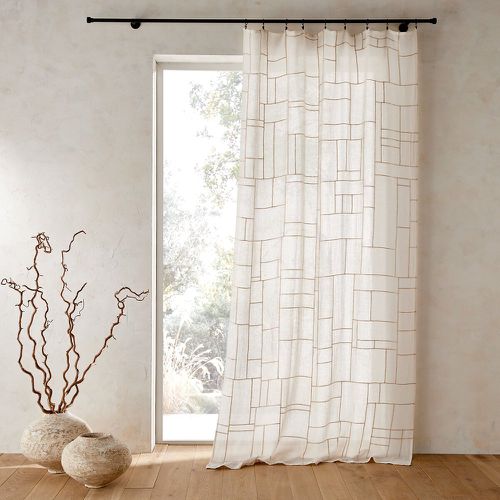 Oulya Embroidered Cotton & Linen Voile Curtain - AM.PM - Modalova